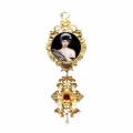 Jewelry, hand oil-painted by Martine Brand