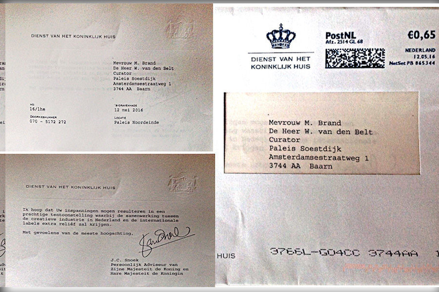 Letter from Queen Maxima of The Netherlands